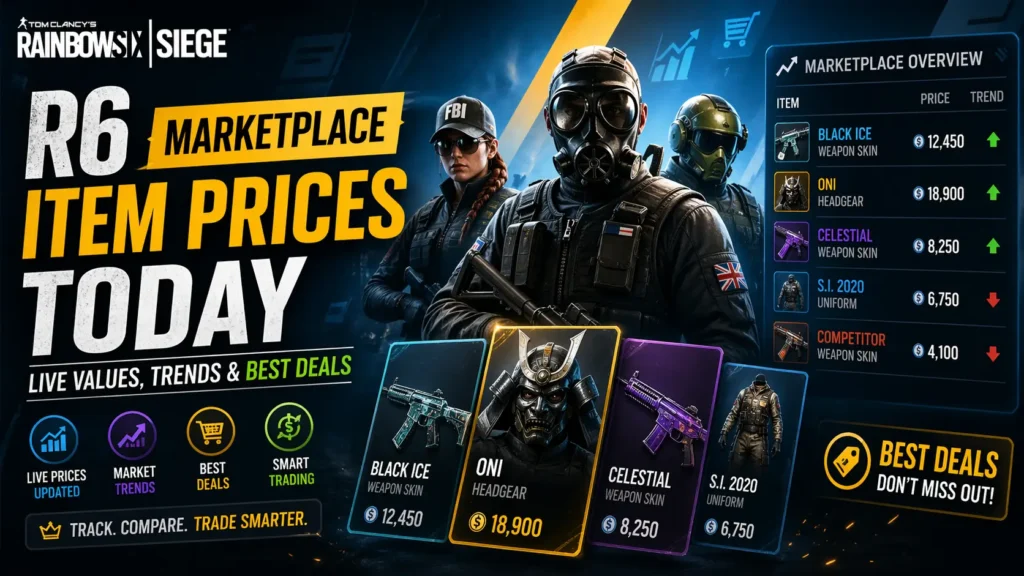 R6 Marketplace Item Prices Today